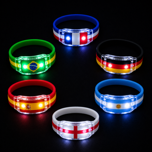 🔥 Bracelet LED Lumineux Pays | Édition Coupe du Monde 2026 🔥