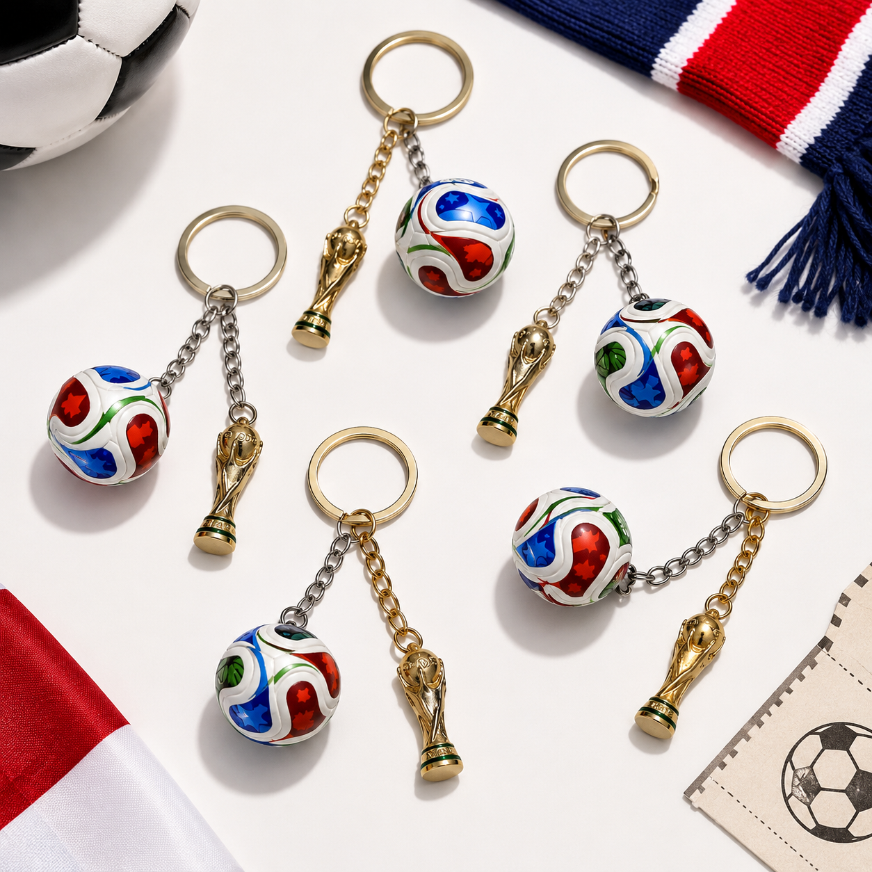 🔥 2026 World Cup Keychain Set 🇺🇸 🇲🇽 🇨🇦